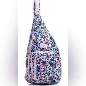 Vera Bradley Women's Reactive Sling Backpack, Cloud Vine Multi